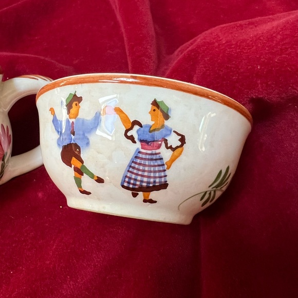 2 Pieces Vintage Alpine Peasant Ware. Handpainted. - Picture 2 of 12